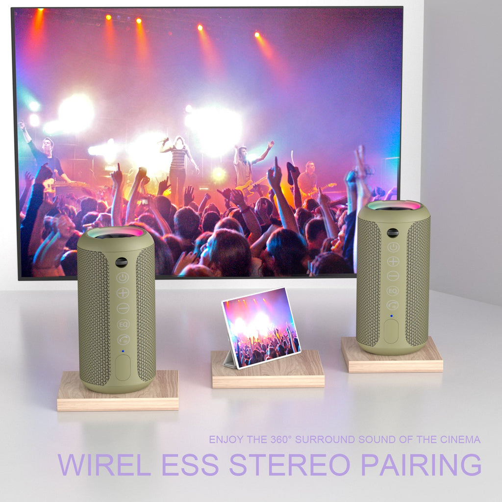 Ortizan 24W 휴대용 Bluetooth 스피커 (카키) (상품 이미지 6)