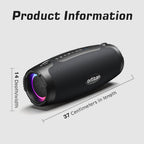 Ortizan 100W 휴대용 Bluetooth 스피커 | IPX7·RGB 조명·12시간 (상품 이미지 9)