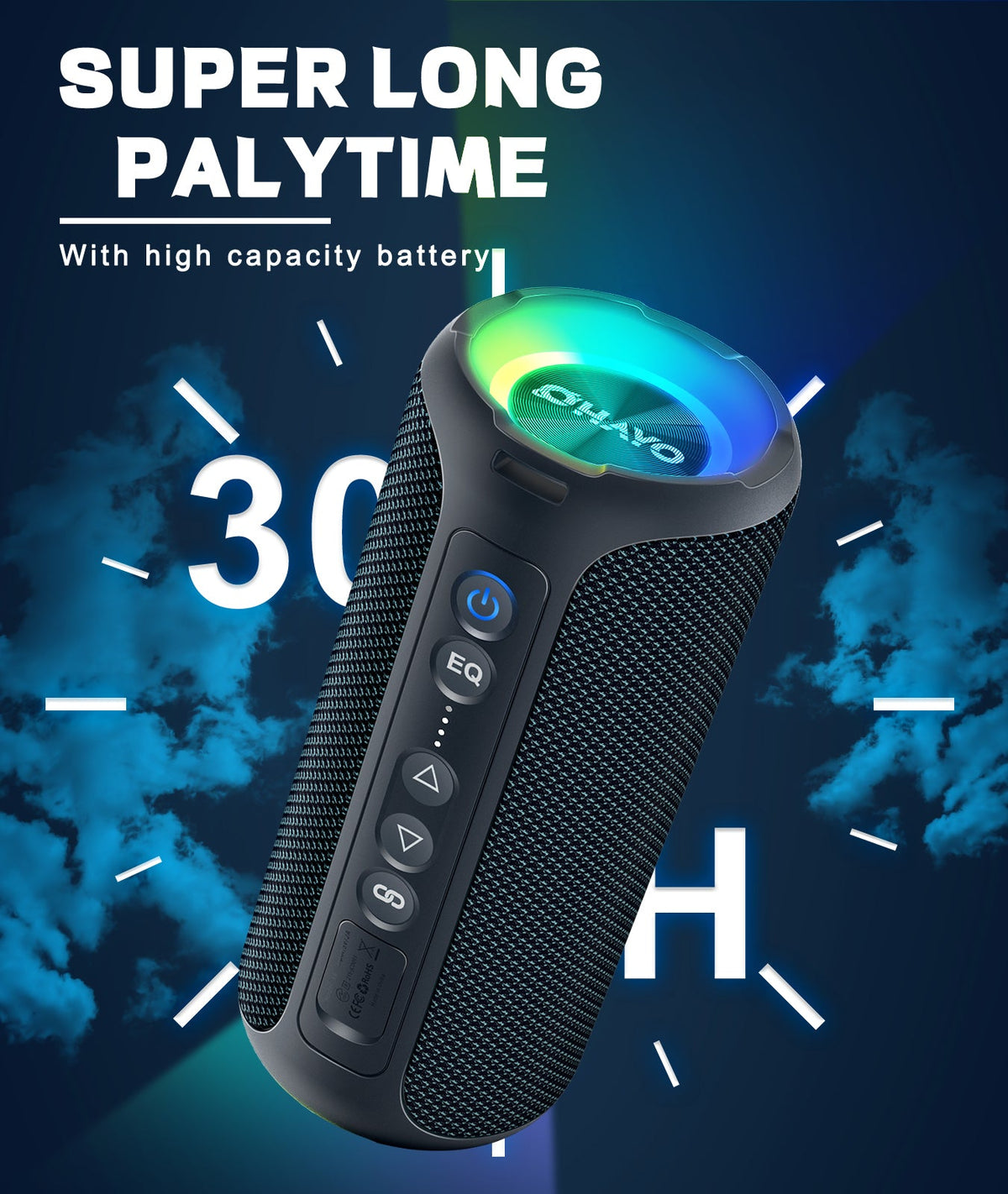 Ortizan X8 조명 탑재 Bluetooth 스피커 (상품 이미지 4)