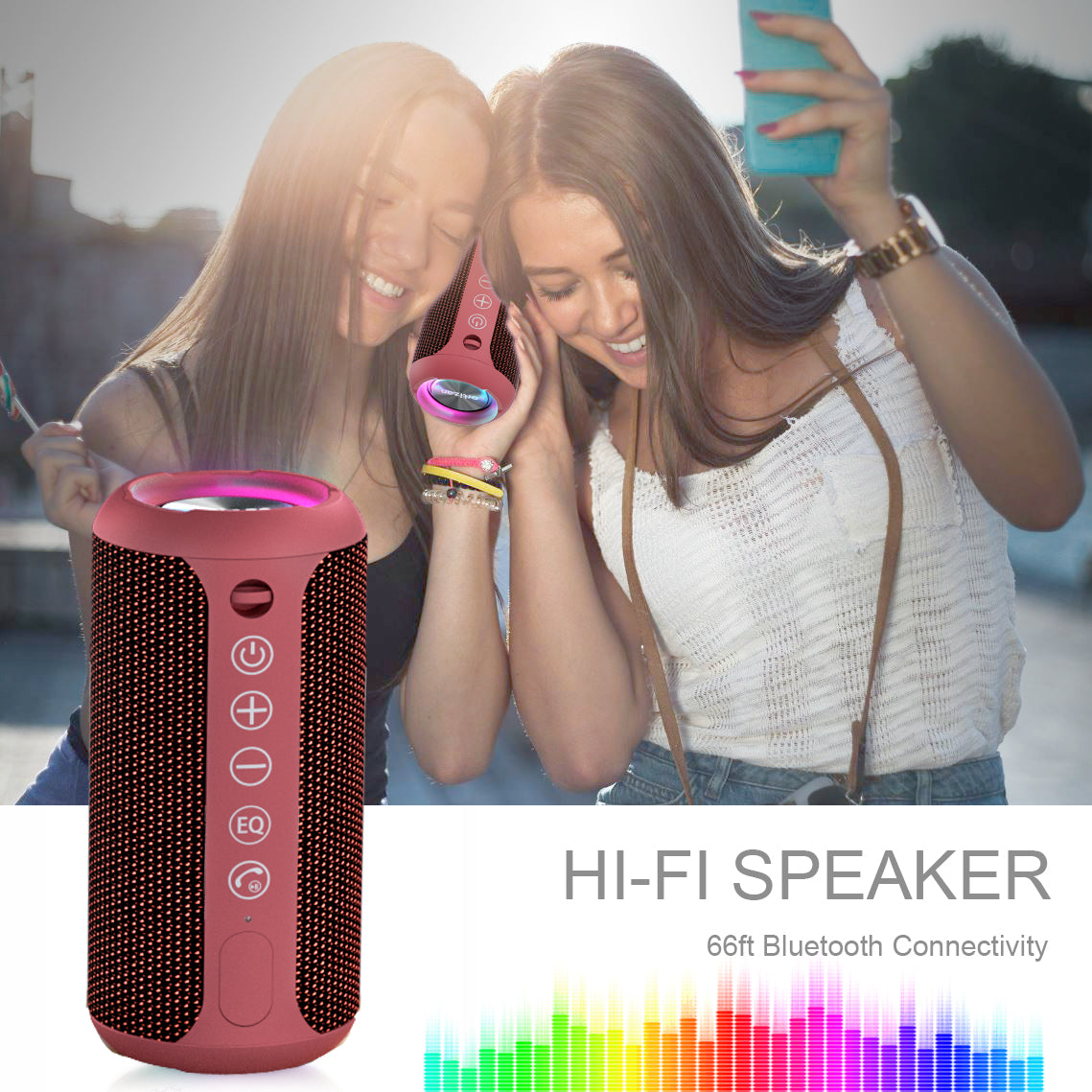 Ortizan 24W 휴대용 Bluetooth 스피커 (레드) (상품 이미지 3)