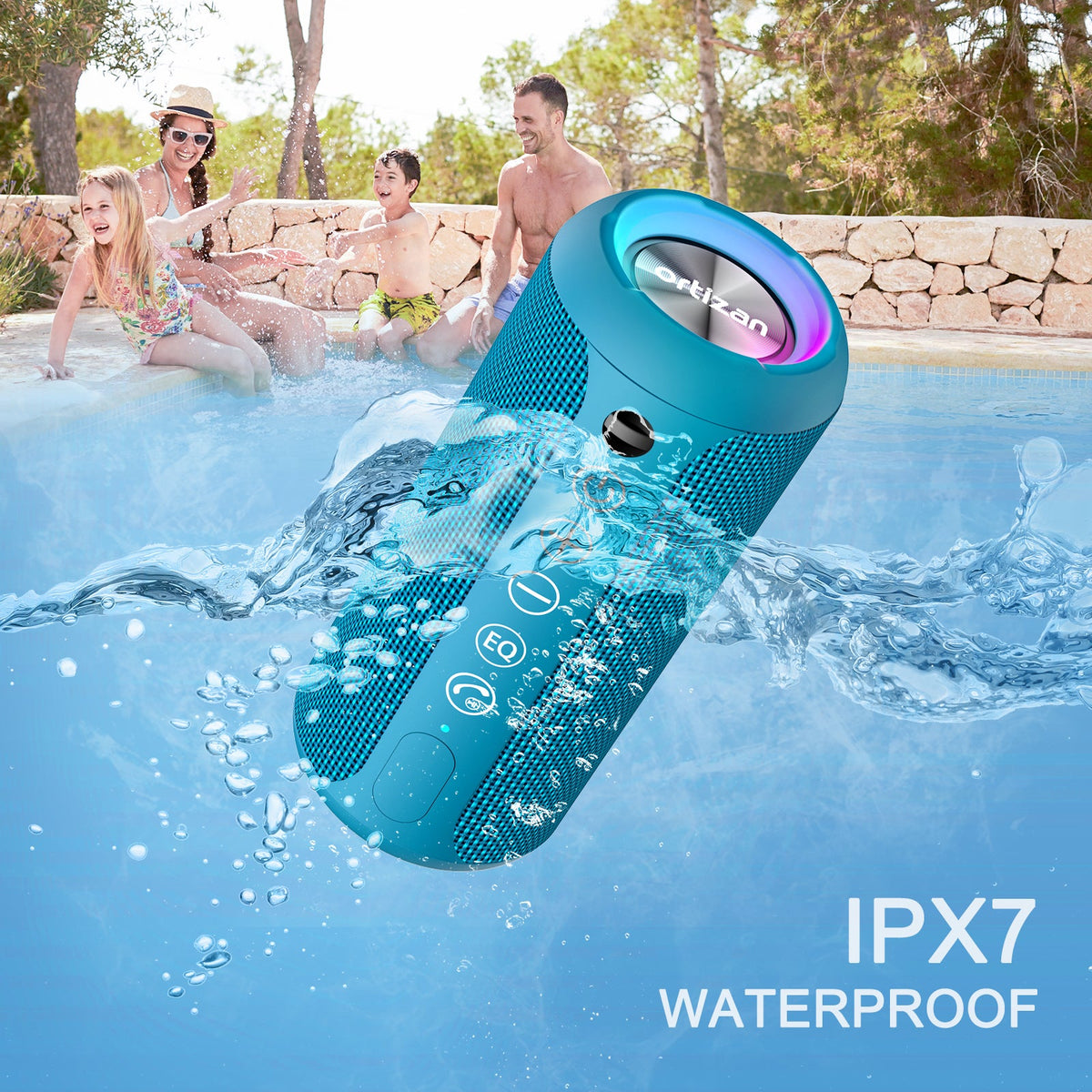 Ortizan 24W 휴대용 Bluetooth 스피커 (블루) (상품 이미지 5)
