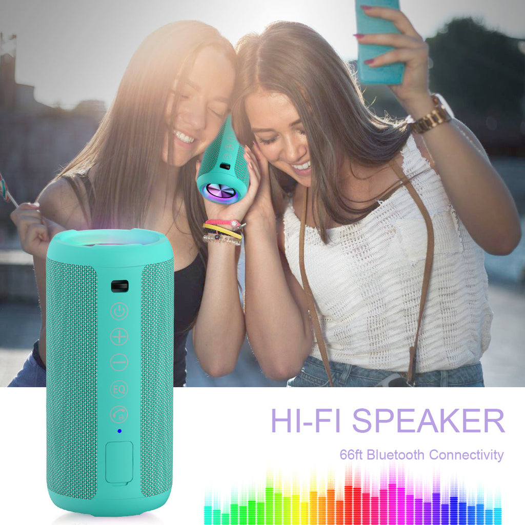 Ortizan 24W 휴대용 Bluetooth 스피커 (블루 그린) (상품 이미지 4)