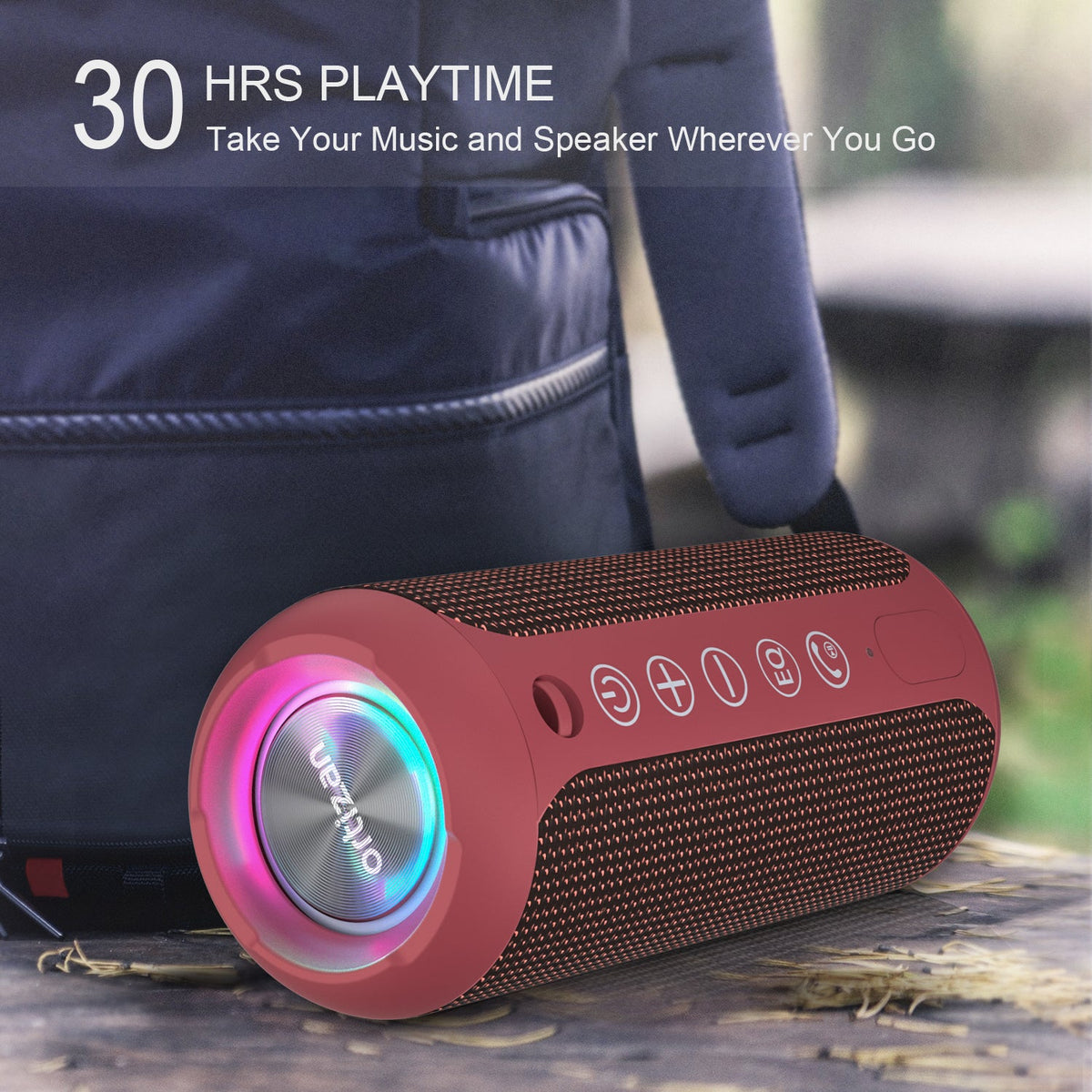 Ortizan 24W 휴대용 Bluetooth 스피커 (레드) (상품 이미지 6)