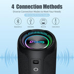 Ortizan 25W 휴대용 Bluetooth 스피커 | IPX7·24시간·LED 조명 (상품 이미지 7)
