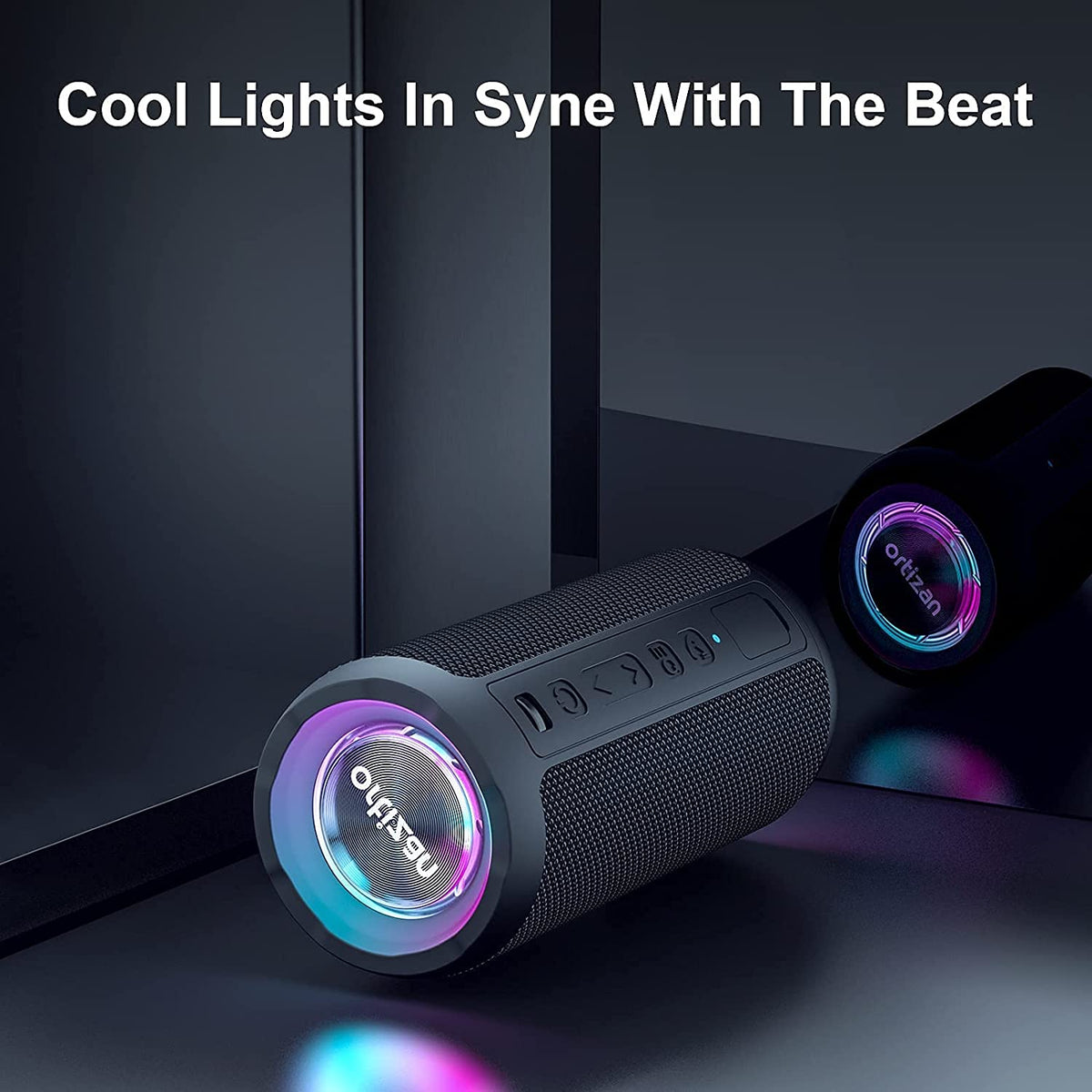 Ortizan 24W 휴대용 Bluetooth 스피커 | LED·IPX7·최대 30시간 (상품 이미지 2)