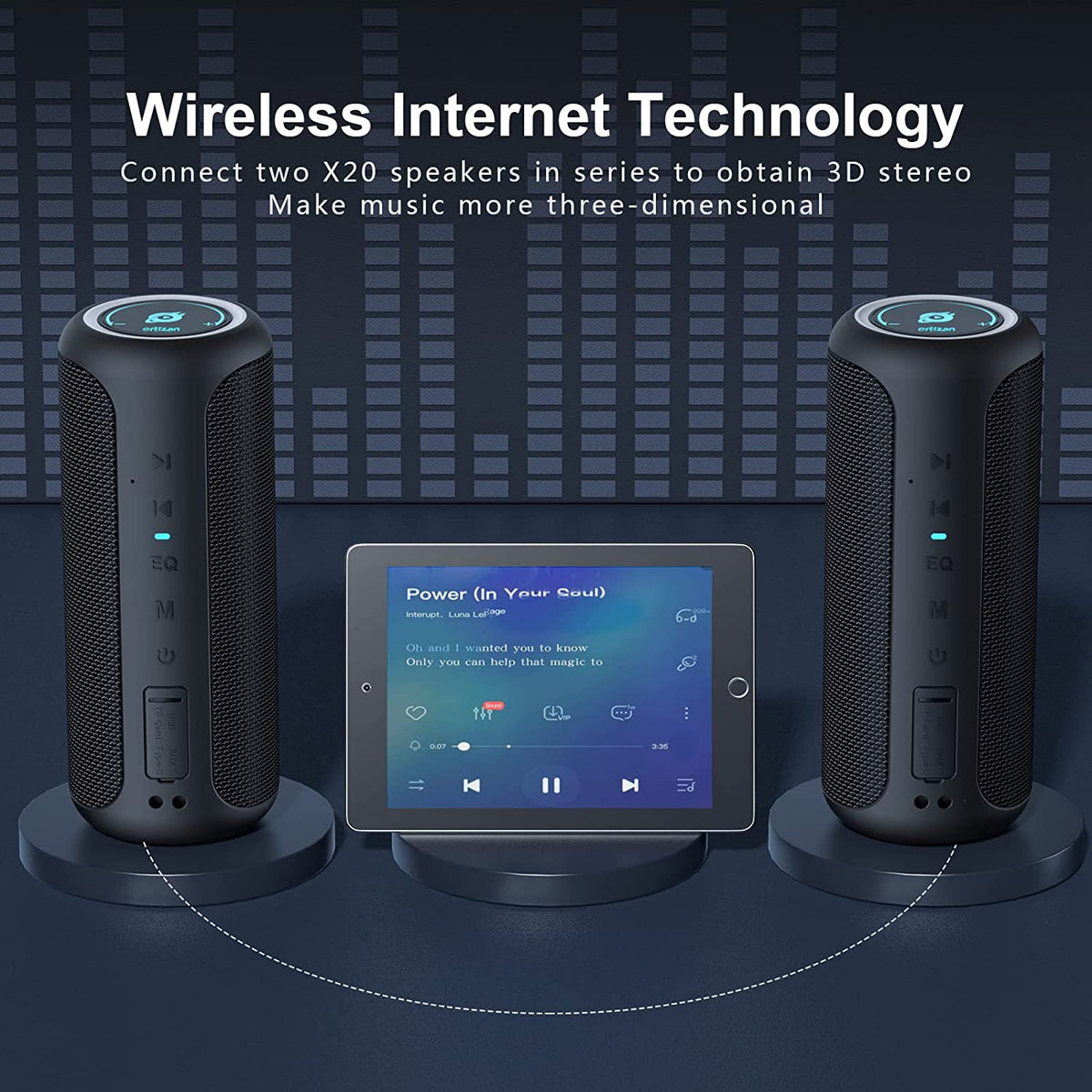 Ortizan 40W 휴대용 Bluetooth 스피커 | IPX7·최대 15시간 (상품 이미지 5)