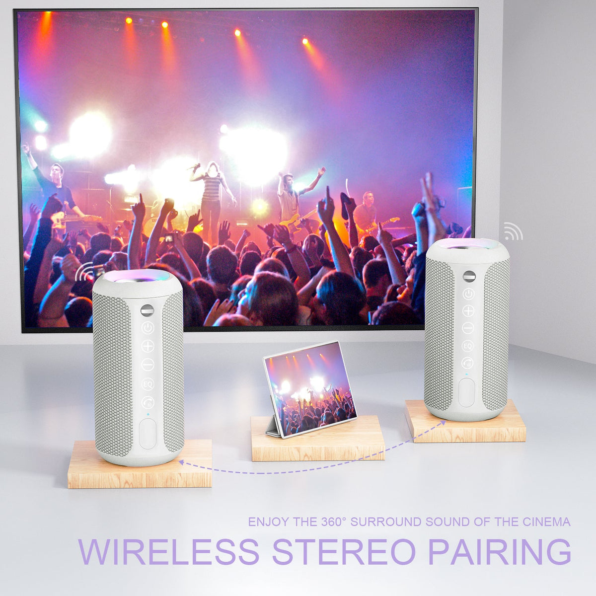 Ortizan 24W 휴대용 Bluetooth 스피커 (그레이) (상품 이미지 3)