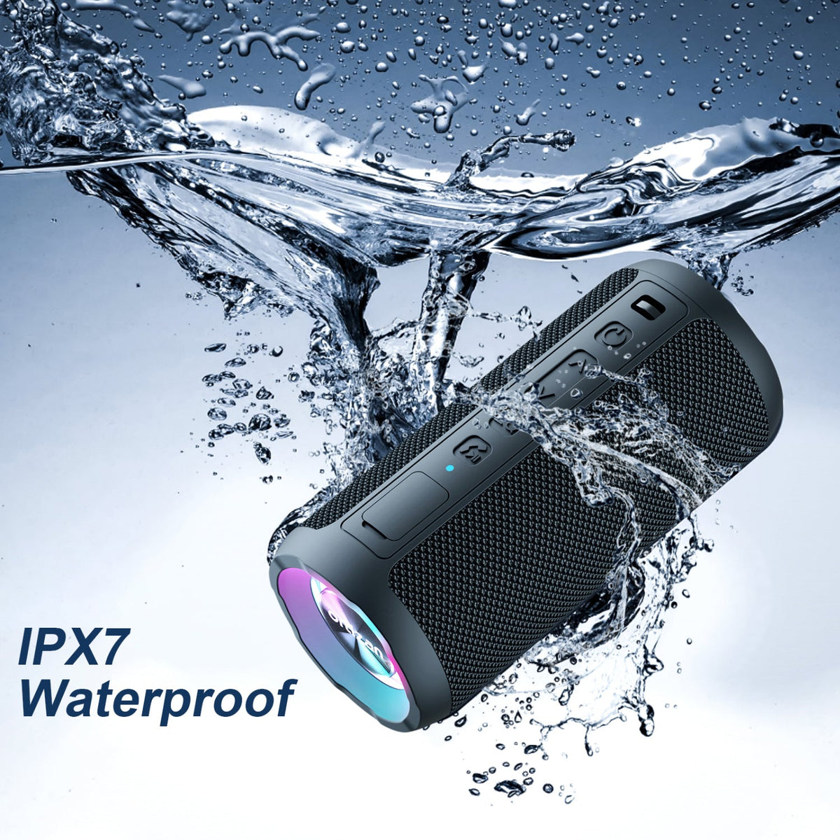 Ortizan 24W 휴대용 Bluetooth 스피커 | LED·IPX7·최대 30시간 (상품 이미지 5)