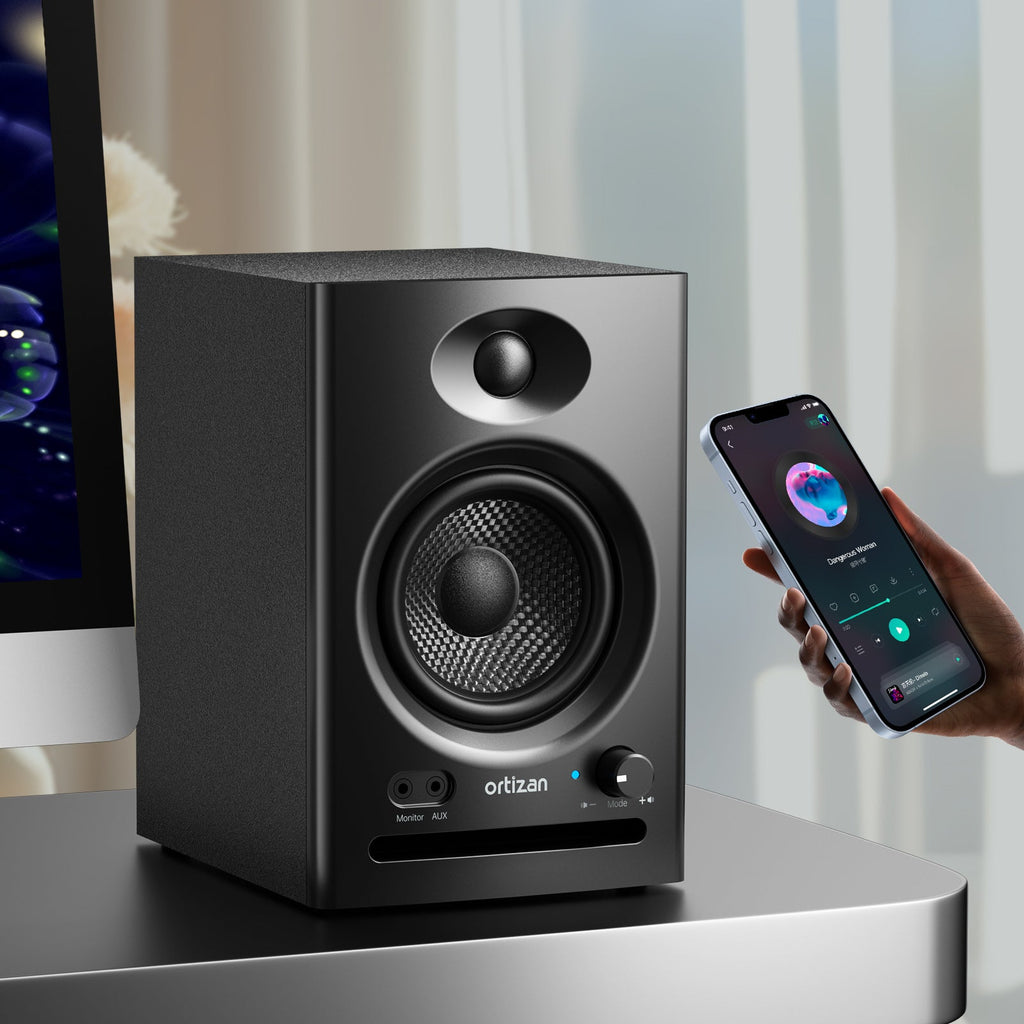 Ortizan 액티브 스튜디오 모니터 스피커 | Bluetooth 5.3·화이트 2개 (상품 이미지 3)