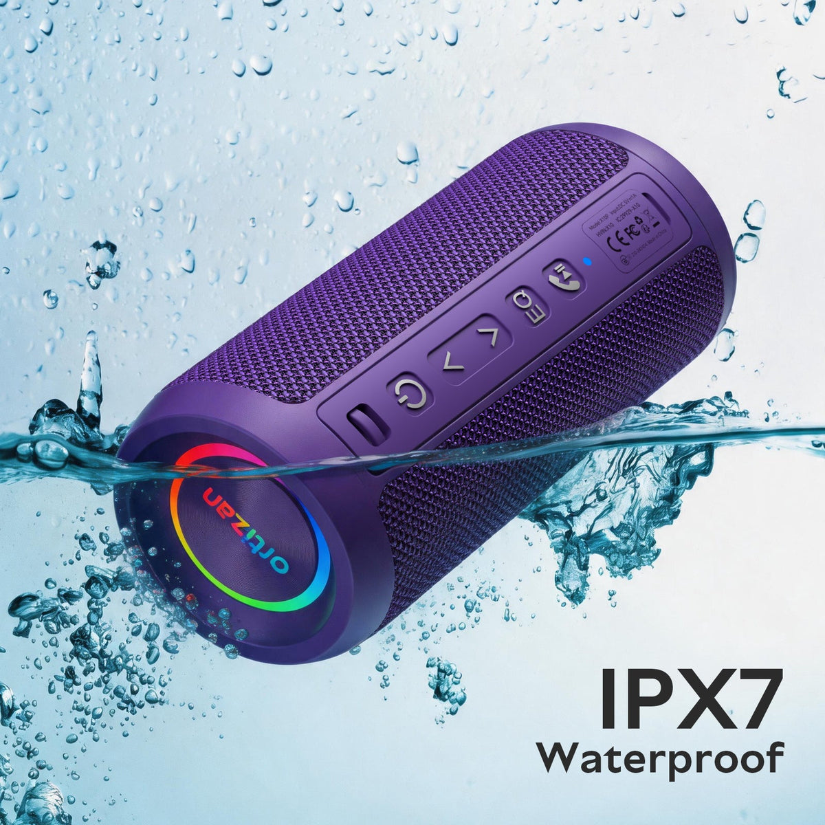 Ortizan 휴대용 Bluetooth 스피커 | LED·최대 30시간·IPX7 (상품 이미지 3)