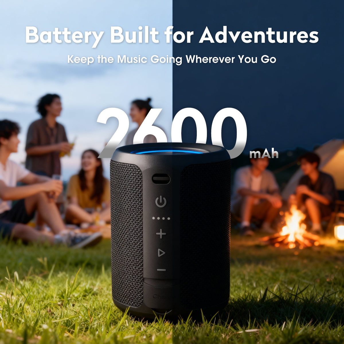 Ortizan 20W 컴팩트 Bluetooth 스피커 | IPX7·15시간·RGB 조명 (상품 이미지 3)