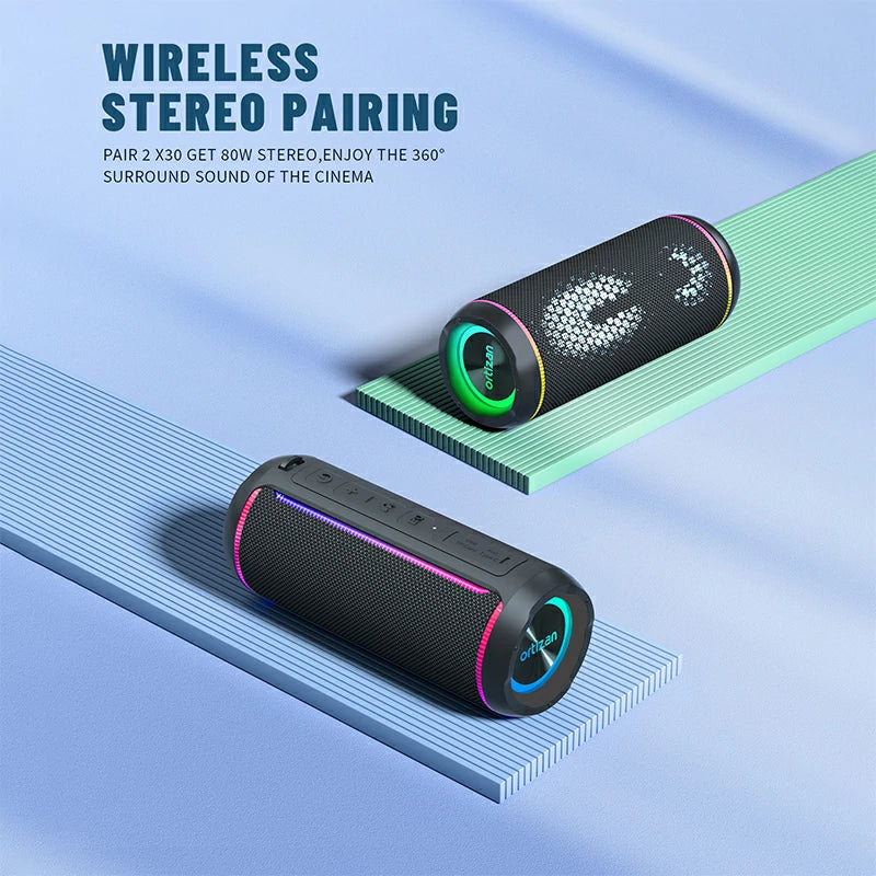 Ortizan X30 40W 휴대용 Bluetooth 스피커 (블랙) (상품 이미지 2)